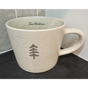 TIM HORTONS Holiday Edition Ceramic Mug 2022 Raised Design Christmas 14oz.